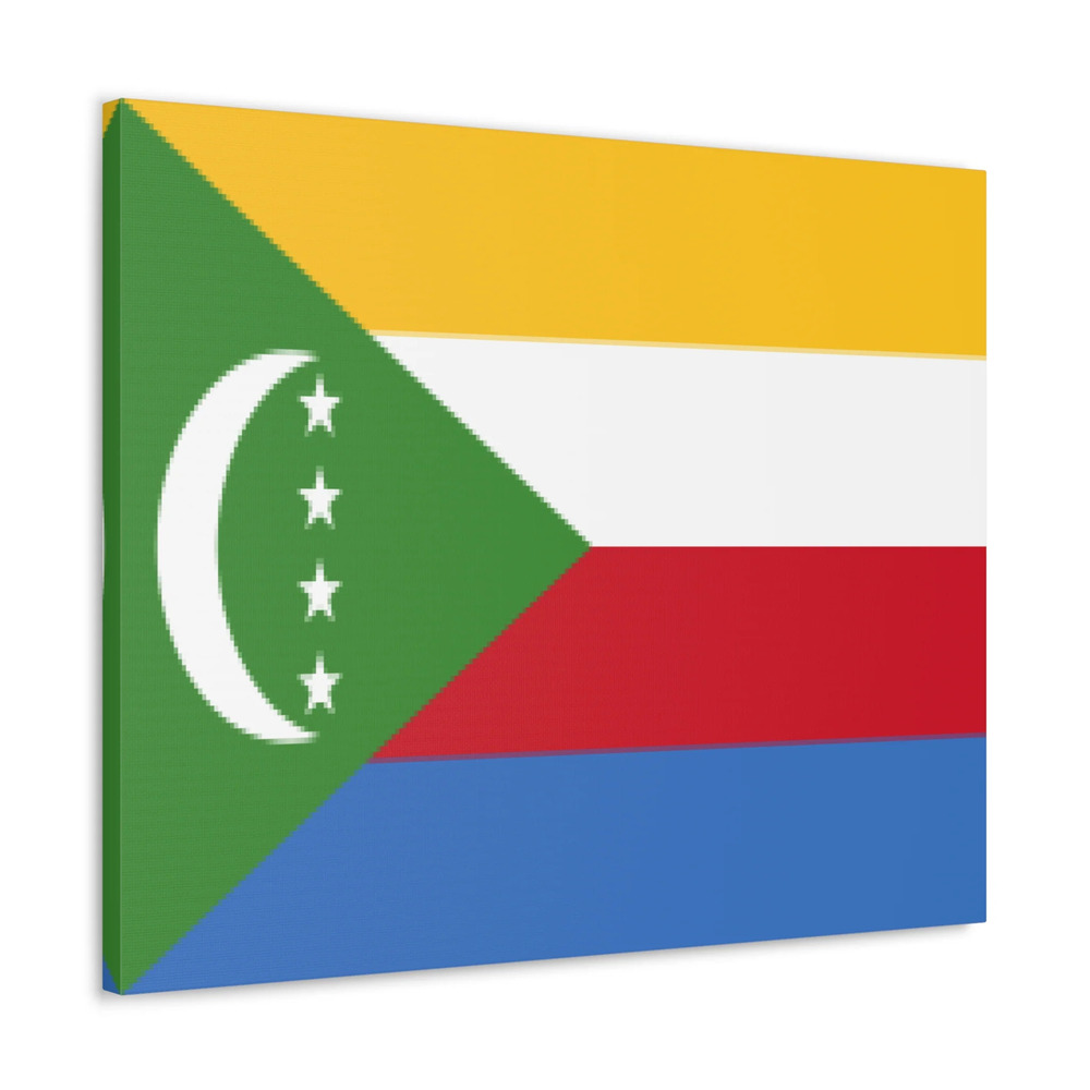 Comoros Country Flag Canvas Vibrant Wall Art Unframed Home Decor